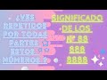 Numerología🌠​- SIGNIFICADO DE VER REPETIDOS LOS NÚMEROS 88-888-8888, ETC.☀️