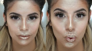 FULL FACE USING ONLY HIGHLIGHTERS CHALLENGE | Laura Lee