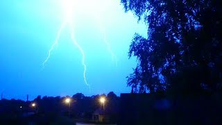 Strong thunderstorm in Lithuania Kedainiai ! 2017-08-02