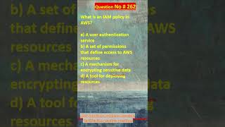 Question No. 262 | AWS Solutions Architect Associate Certification Practice Questions | #aws #shorts