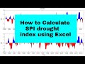 How to calculate SPI data using Microsoft Excel | Standardized Precipitation Index | Drought Index