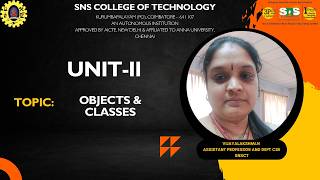 objects and classes |OOPS IN JAVA|SNS Institutions