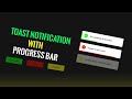 Animated Toast Notification with Progress Bar in HTML,CSS & javaScript