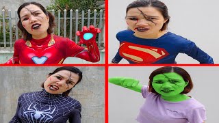 Team She Hulk and SuperHeros Become Zombies - Funny Green