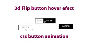 Pure css -3d flip button hover effect | css animation