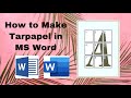 How to make tarpapel or tarpaulin paper in MS Word using Epson printer (L120, 121, 3110)