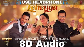 Tenu Lehenga (8D Audio) Satyameva Jayate 2 | John Abraham,Divya K| Jass Manak, Zahrah|HQ 3D Surround