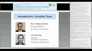 Webinar #7: Grundfos LifeLink Payment System and Solar Technology