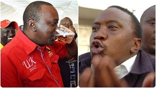 This day President Uhuru was extremely drunk! Even his wife avoided him!