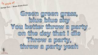 George Ezra - Green Green Grass - Instrumental and Karaoke