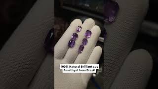 100% Natural Brilliant Cut Amethyst From Brazil #amethyst #brazil #natural #precious