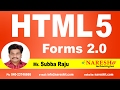 HTML5 Forms 2.0 | Web Technologies Tutorial | Mr. Subba Raju