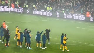 FINAL WHISTLE 🐺 Wolves 2-0 Manchester Utd FANS APPLAUD TEAM