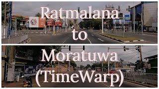 A Drive from Ratmalana to Moratuwa, both cities in Colombo,  in TimeWarp mode  (4k).