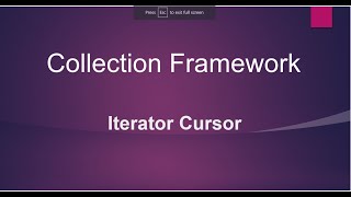 Java Iterator Cursor II Collection Framework II Java Tutorial for beginner with coding