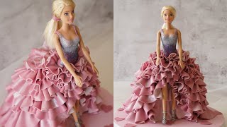 Barbie Fashionista Dress Cake | Doll Cake | Princess Cake | 바비 공주 드레스케이크