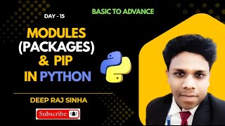 Modules(Packages) & Pip (Day #15) in Python Programming | Complete Python Tutorial Explain in Hindi