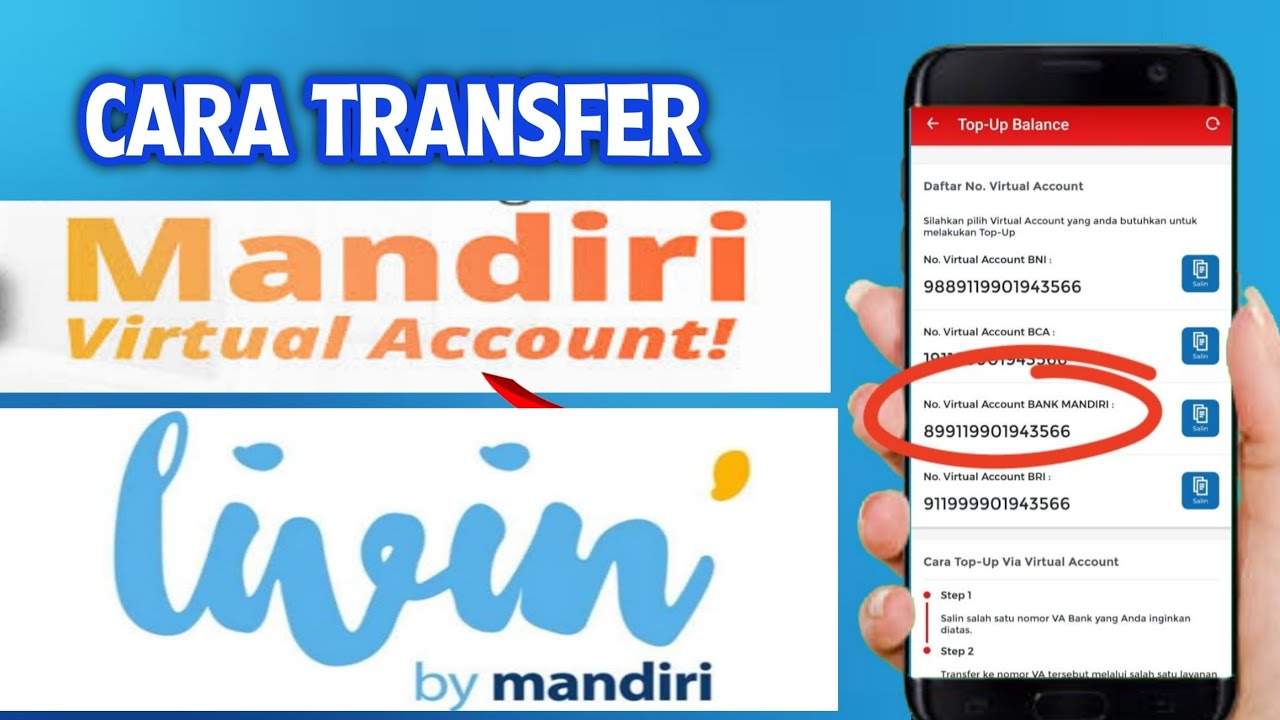 CARA TRANSFER VIRTUAL ACCOUNT MANDIRI LEWAT LIVIN By Mandiri - YouTube