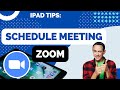 How to Schedule Meeting on Zoom for iPad