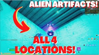 ALL ALIEN ARTIFACT LOCATIONS (4) - Week 3 - Fortnite