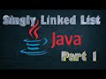 Part 1: Singly Linked List Implementation using Java, creating a node with info and next attributes.