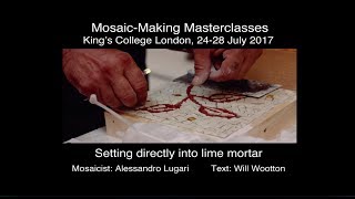 Mosaic making: setting directly into lime