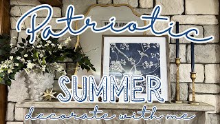 Living Room 🇺🇸Patriotic Summer Decorate With Me || Traditional Cottage Decor