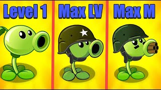 Plants Vs Zombies 2 Peashooter (1) Vs (Max Level) Vs (Max Mastery)