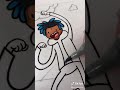 Drawing Rappers as Popular Cartoons! | Copic Markers | (#Shorts)