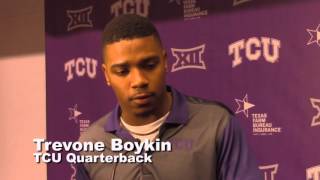 TCU QB Trevone Boykin talks Co-OC Sonny Cumbie's role in TCU's success