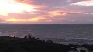 Hawaii Swirling Sunset Over Water