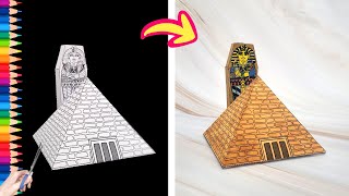 DIY Egyptian Pyramid Papercraft | How to Make Egyptian Pyramid with Paper Design