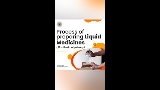 Process of preparing liquid medicines (50 millesimal potency)