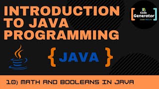 Math And Booleans In Java | Math | Booleans | Java Tutorial For Beginner|#10