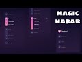 Magic Navigation Bar using HTML CSS and Javascript