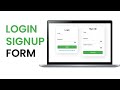 Login and Signup Form | HTML, CSS & Javascript
