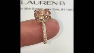 4 carat Oval Morganite Engagement Ring