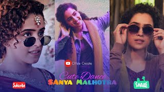 Sanya Malhotra 😘 | Cute Dance #Pagglait #SanyaMalhotra Whatsapp Status 4K HD Full Screen