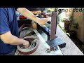 diy belt sander grinder using bicycle hub