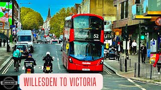 Saturday LONDON  BUS 52 Ride to Victoria Station Join Me on board