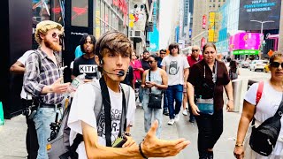 The most eloquent, well spoken street preacher I’ve ever heard! | Preaching Times Square, NYC