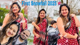 Year 2025 ke first snow me pehni sari !! Aur snow fight ki !