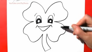 How to Draw a Four Leaf Clover | Easy Step by Step Drawing Tutorial