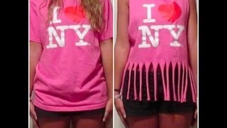 DIY: Tank Top Fringed T-Shirt