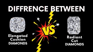 Difference Between Elongated Cushion and Radiant Cut Diamond Rings