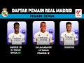 daftar skuad real madrid 2024 2025 resmi transper pemain real madrid 2024~pemain baru real madrid