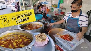 街头美食咖喱羊肉印度煎饼槟城特色美味早餐 Penang Transfer Famous Road Roti Canai Curry Lamb Breakfast