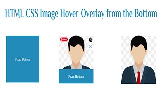 11- HTML CSS Image Hover Overlay from the Bottom