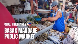 🇵🇭 [4K] Morning Walk at Basak Mandaue Public Market | Walking Tour | Philippines