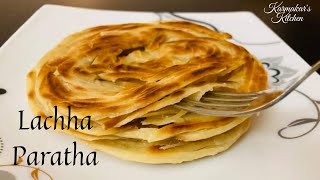 Lachha Paratha Recipe | How to make Lachha Paratha | Multi layered flat bread | Flaky paratha